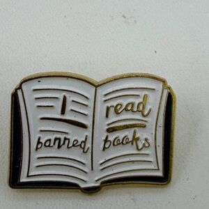 Enamel Pin Book I Read Banned Books Reading Funny Reader